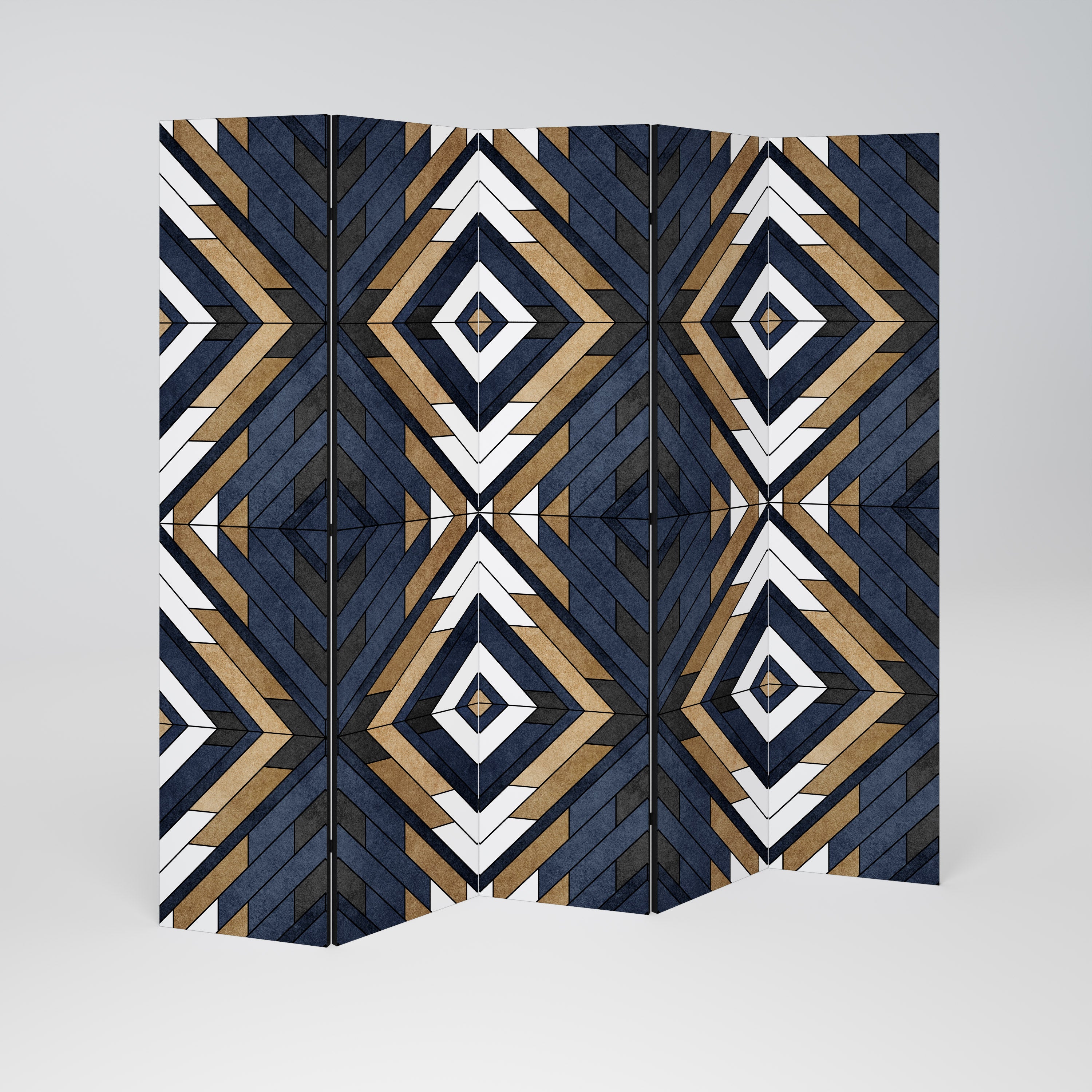 ARTFUL GEOMETRY 5-Panel Room Divider