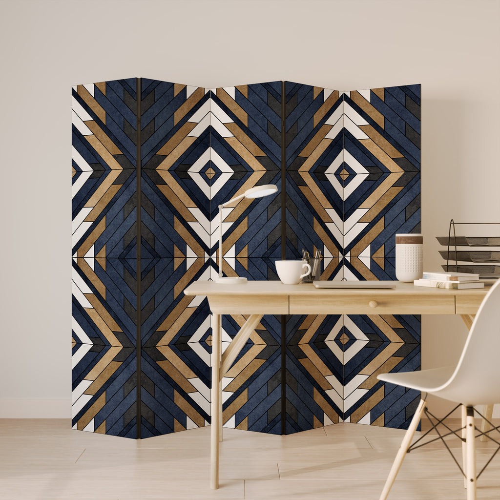 ARTFUL GEOMETRY 5-Panel Room Divider