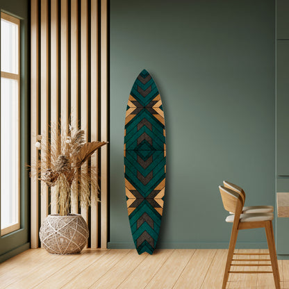 ARTISTIC GEOMETRY Dekorativní panel ve tvaru surfu