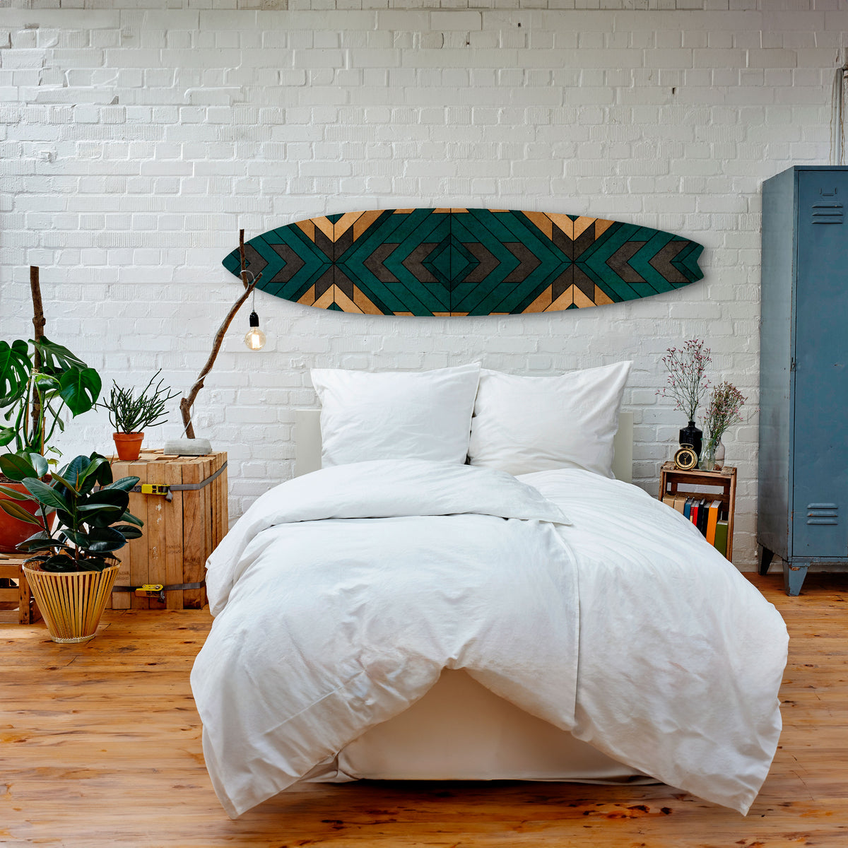 ARTISTIC GEOMETRY Dekorativní panel ve tvaru surfu