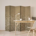 CULTURAL LAYERING 5-Panel Room Divider