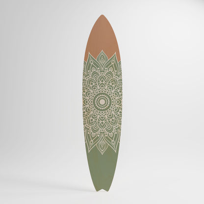 MANDALA WAVE DANCE Dekorativní panel ve tvaru surfu