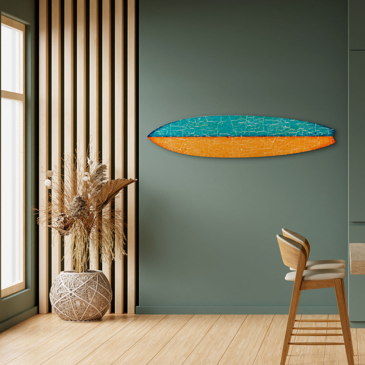 RUSTIC SHORE Dekorativní panel ve tvaru surfu