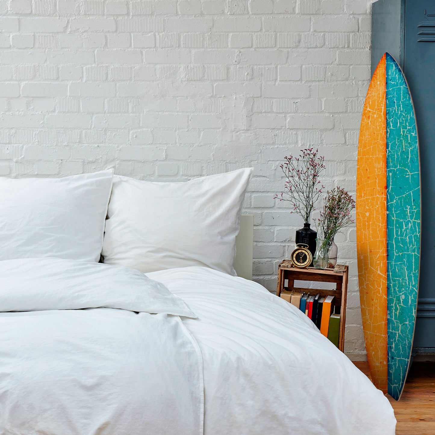 RUSTIC SHORE Dekorativní panel ve tvaru surfu