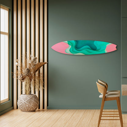 CYANIC ABYSS Dekorativní panel ve tvaru surfu