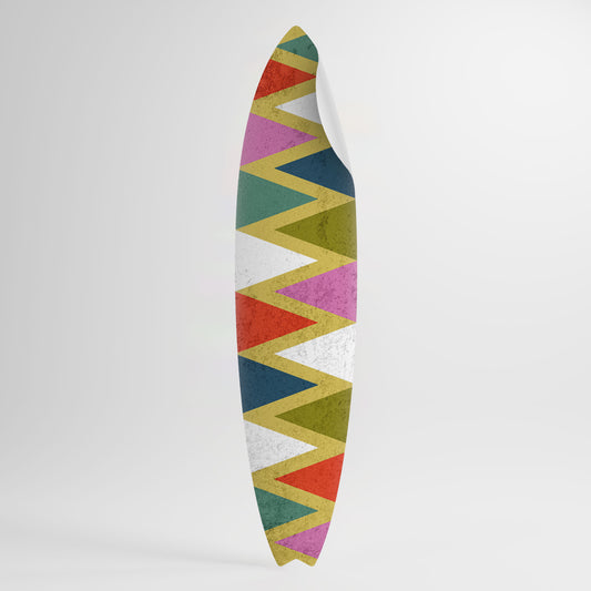 COLORFUL TRIANGLES Samolepka ve tvaru surfu