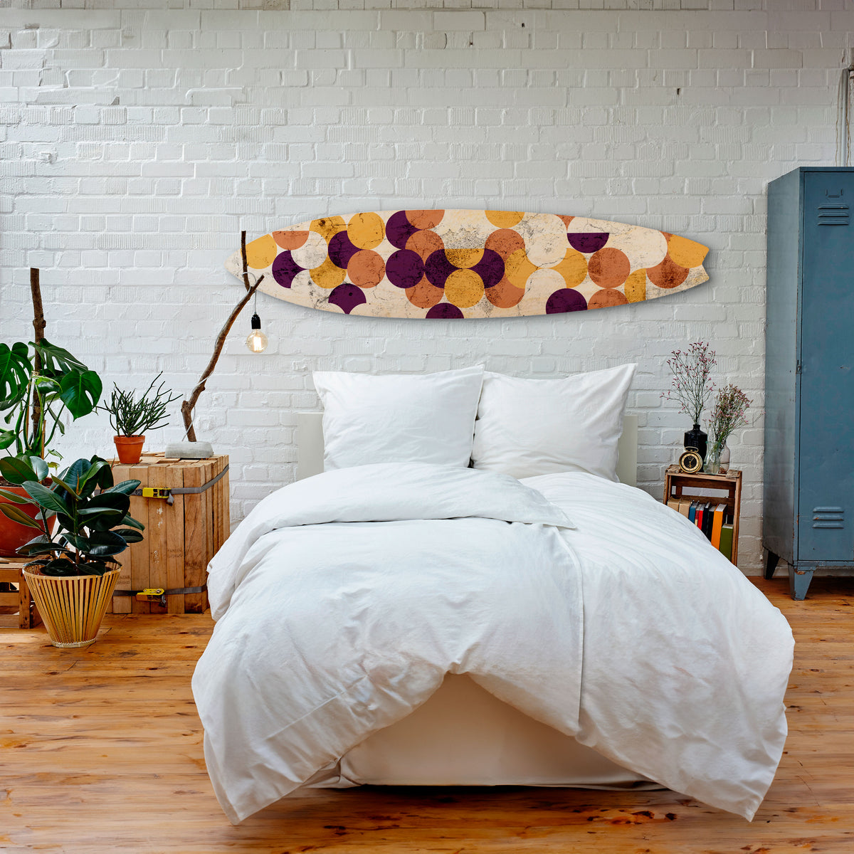 CRACKED GEOMETRY Dekorativní panel ve tvaru surfu