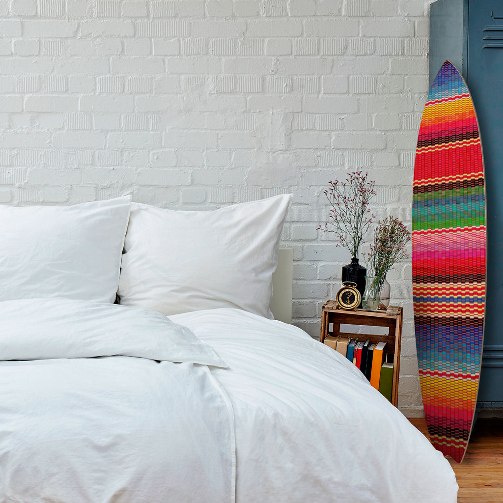 ETHNIC MEXICAN Dekorativní panel ve tvaru surfu