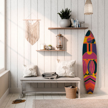 ELECTRIC PATTERNS Dekorativní panel ve tvaru surfu