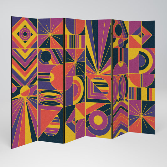 ELECTRIC PATTERNS 6dílný paraván
