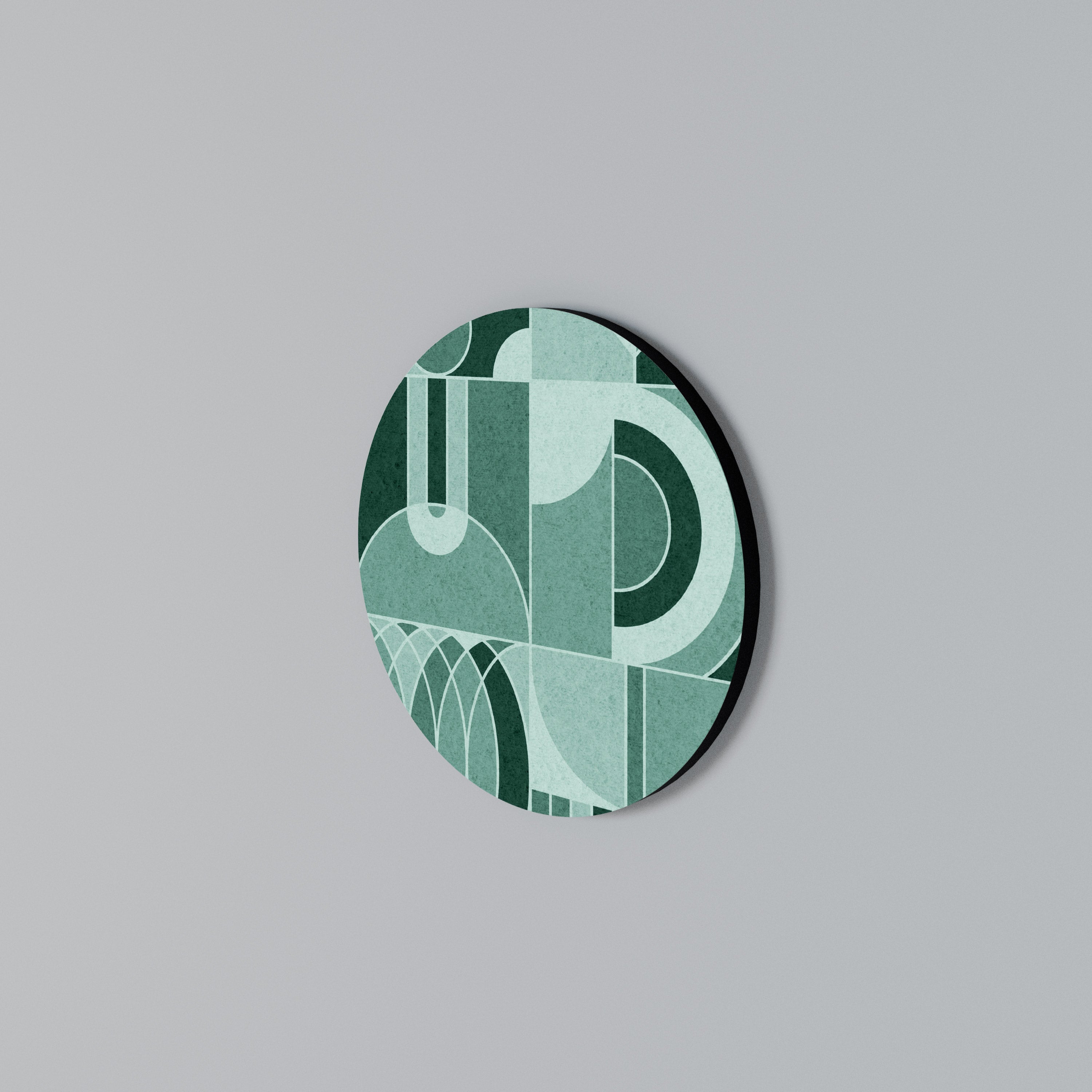 HARMONIC GRID Round Wall Art