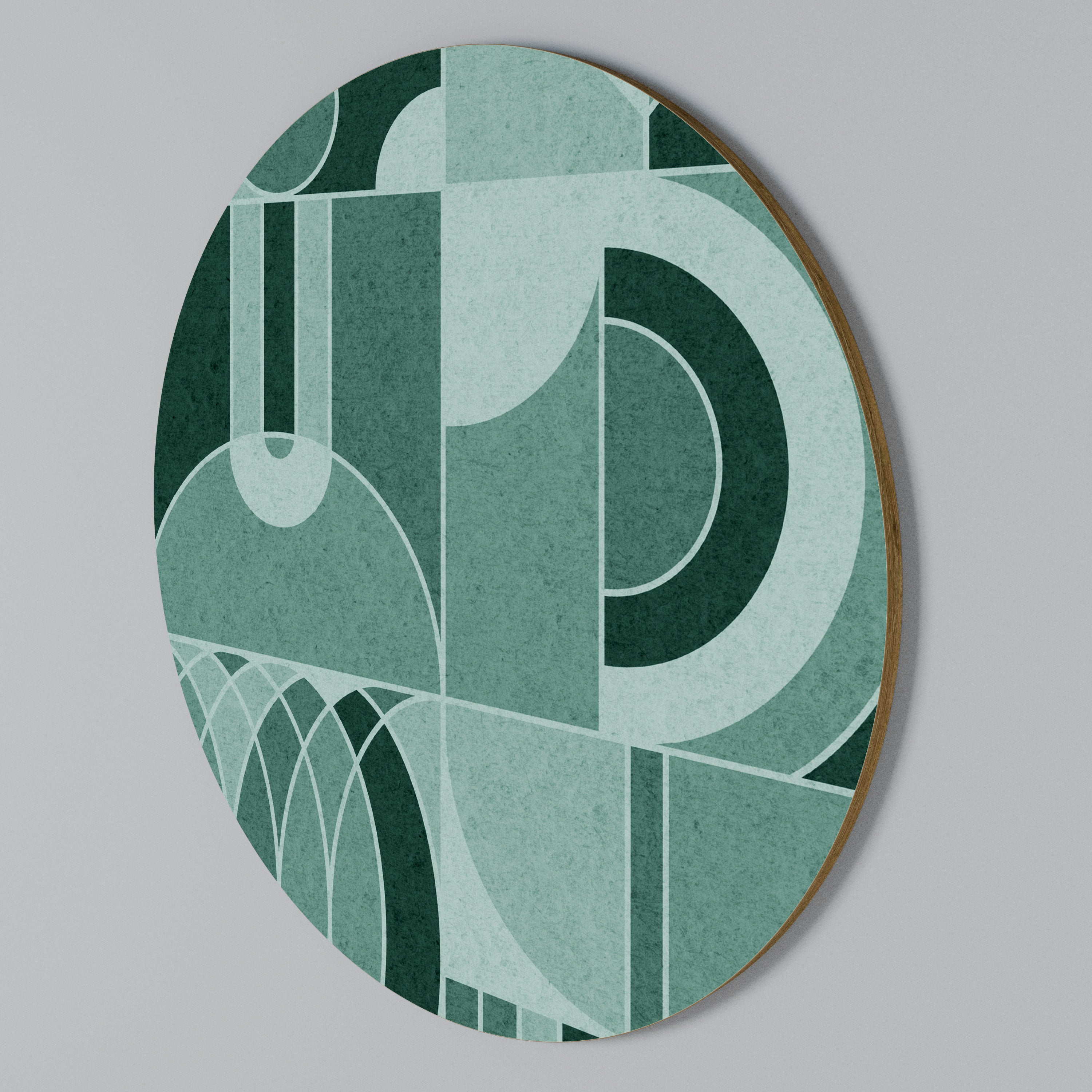 HARMONIC GRID Round Wall Art