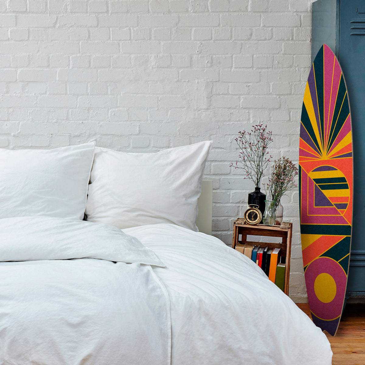 FUSION PATTERNS Dekorativní panel ve tvaru surfu