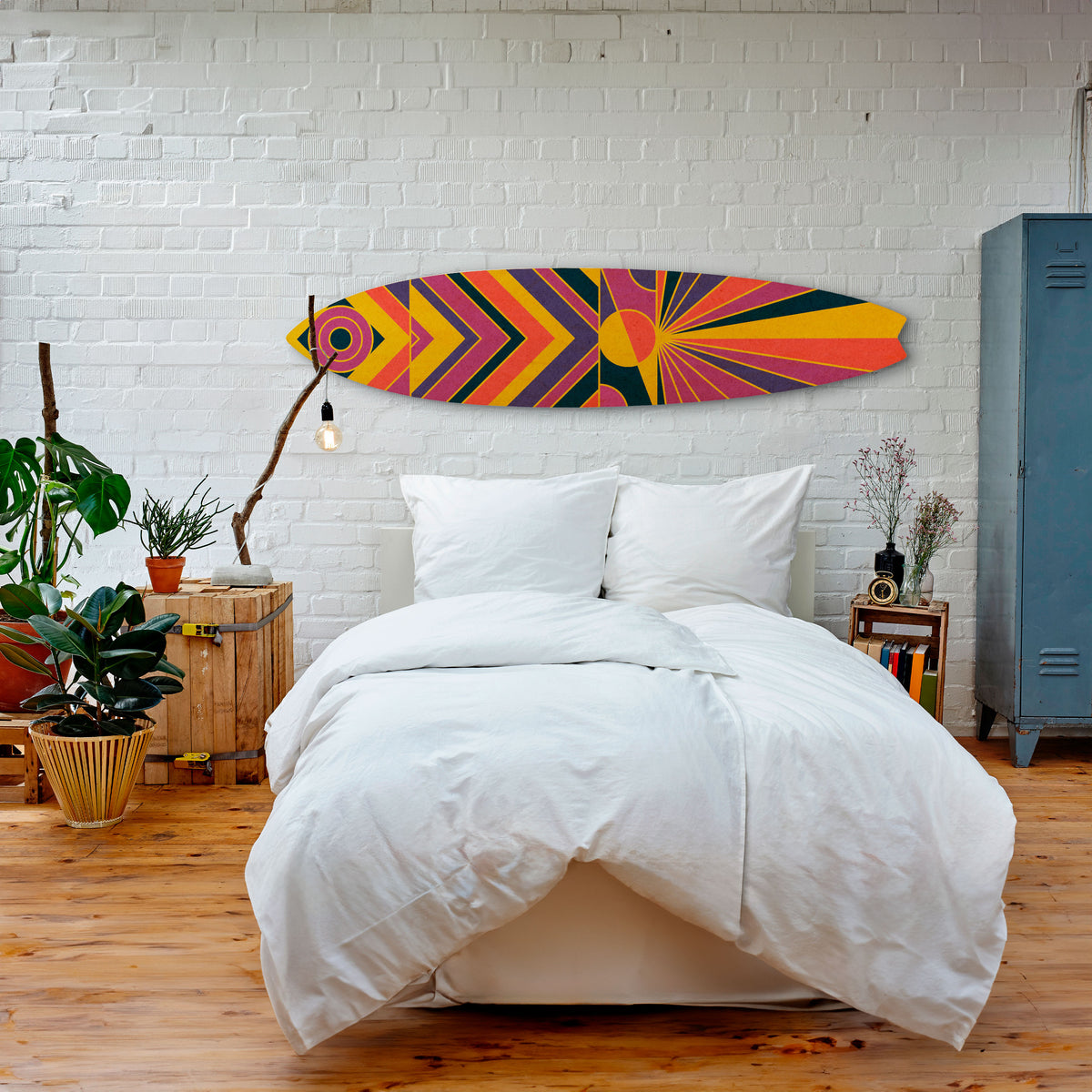 ECHO PATTERNS Dekorativní panel ve tvaru surfu