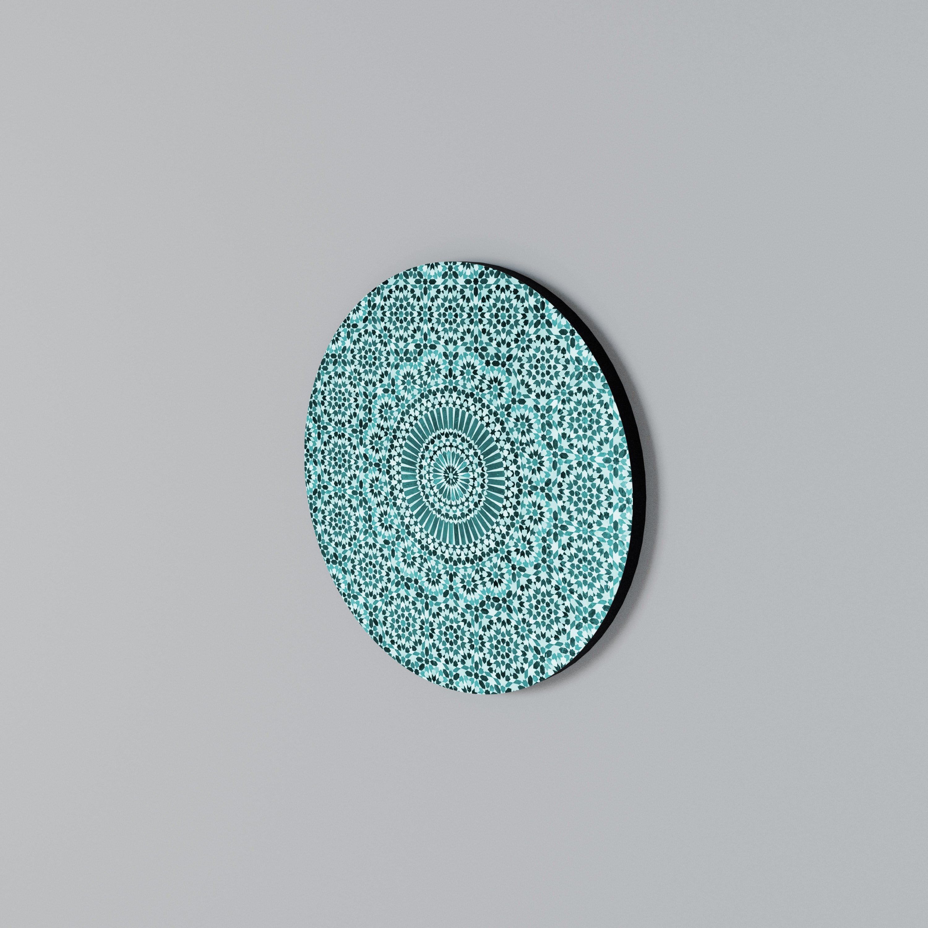MOROCCAN TURQUOISE Round Wall Art