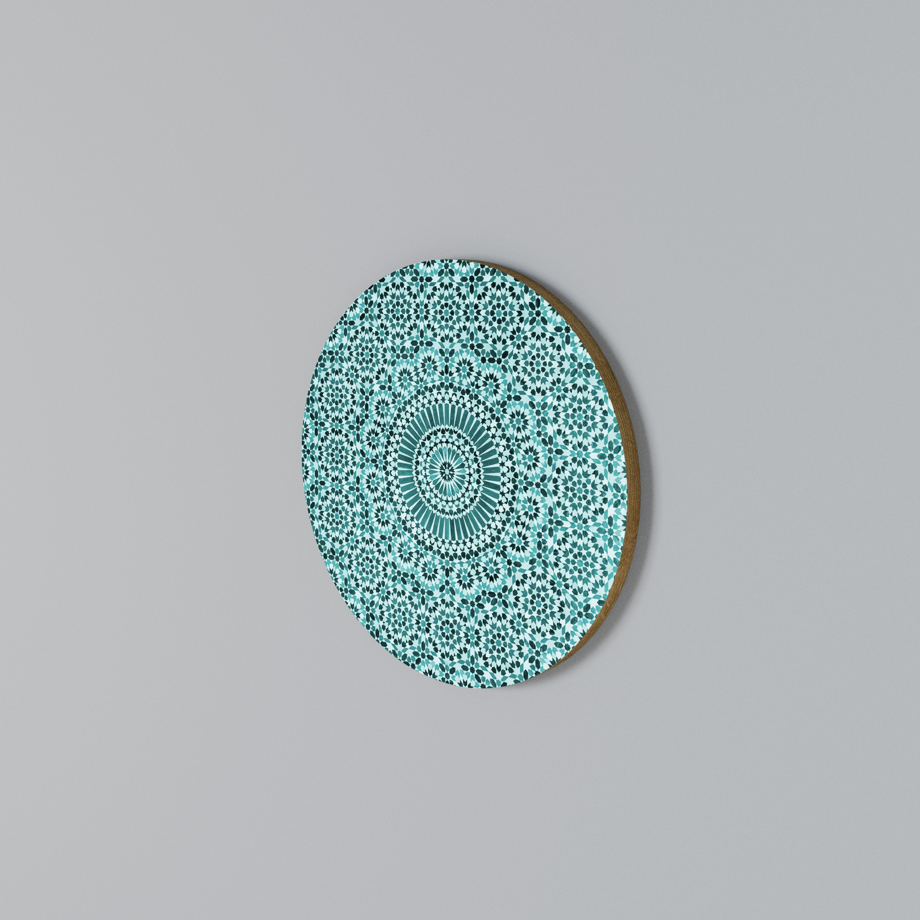 MOROCCAN TURQUOISE Round Wall Art