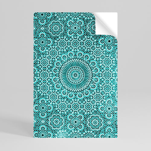 MOROCCAN TURQUOISE Peel and Stick Vertical Poster