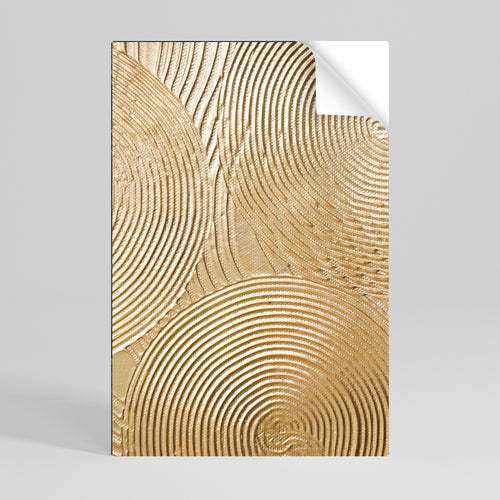 GOLDEN WAVES UNFOLD Peel and Stick Vertical Poster