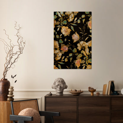 MODEST FLORAL Vertical Canvas Print
