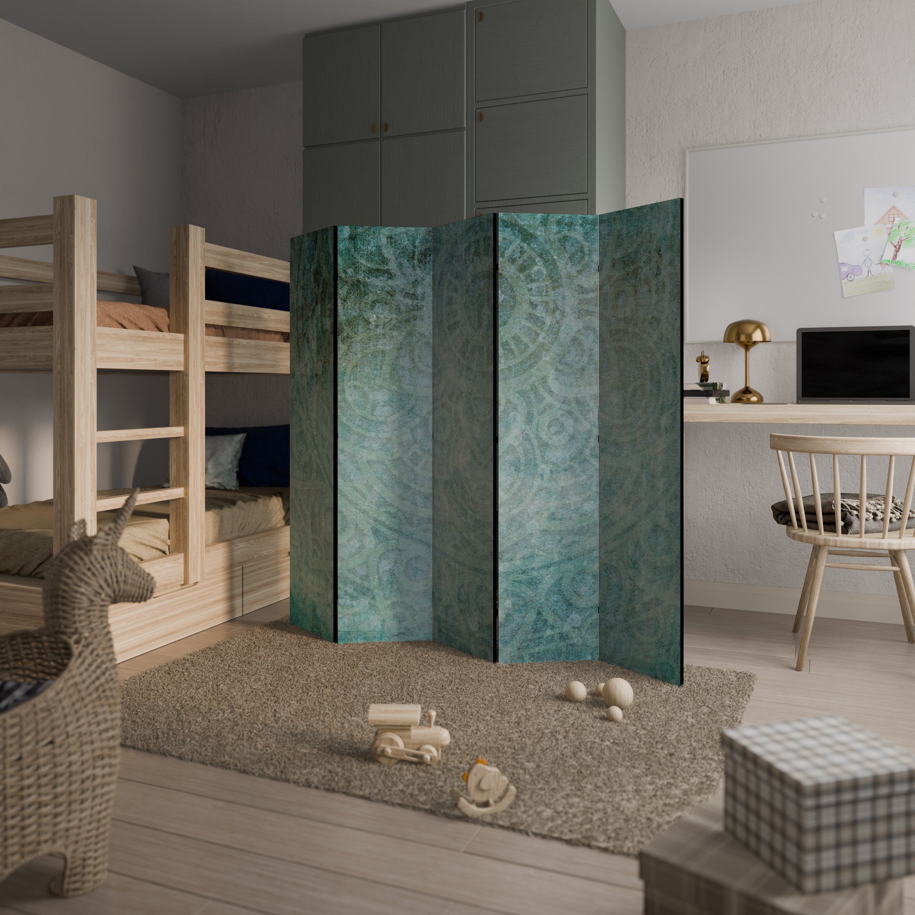 TIMELESS TEXTURAL TIDE 5-Panel Room Divider