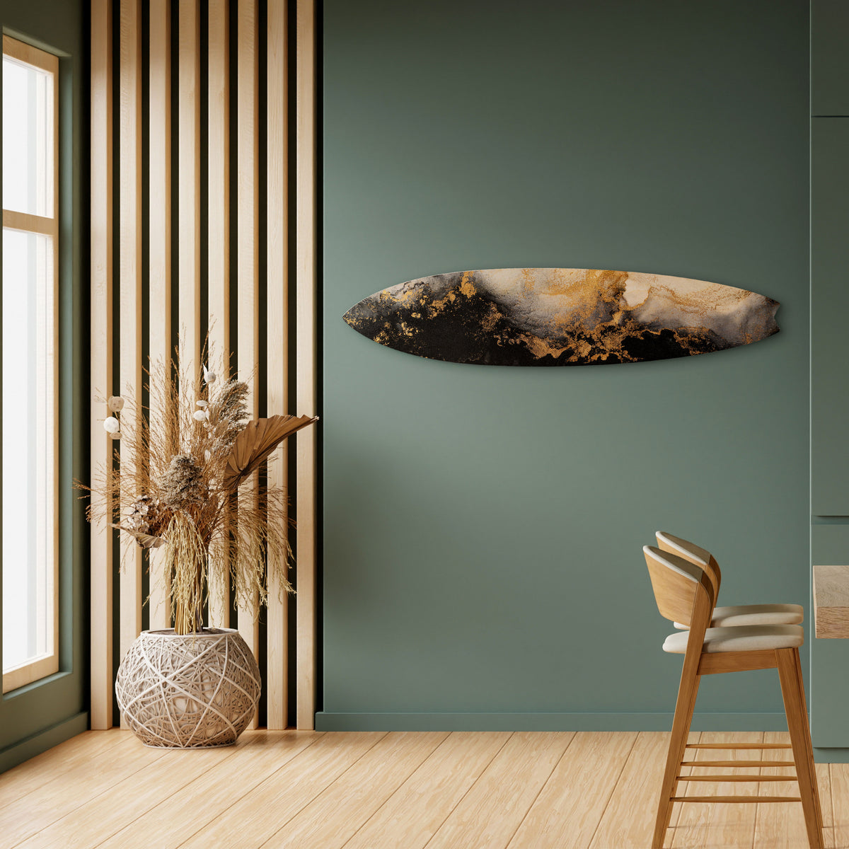 MARBLE OF TOMMORROW Dekorativní panel ve tvaru surfu