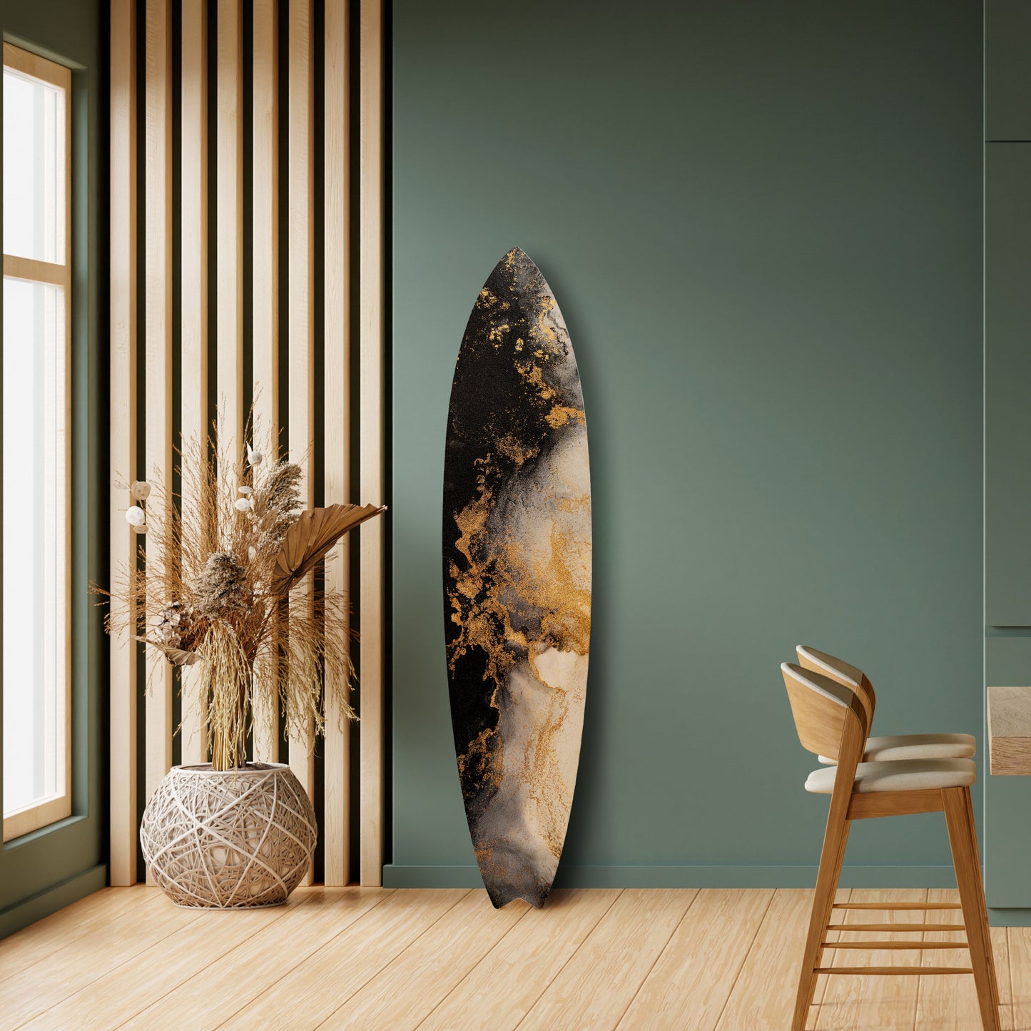 MARBLE OF TOMMORROW Dekorativní panel ve tvaru surfu