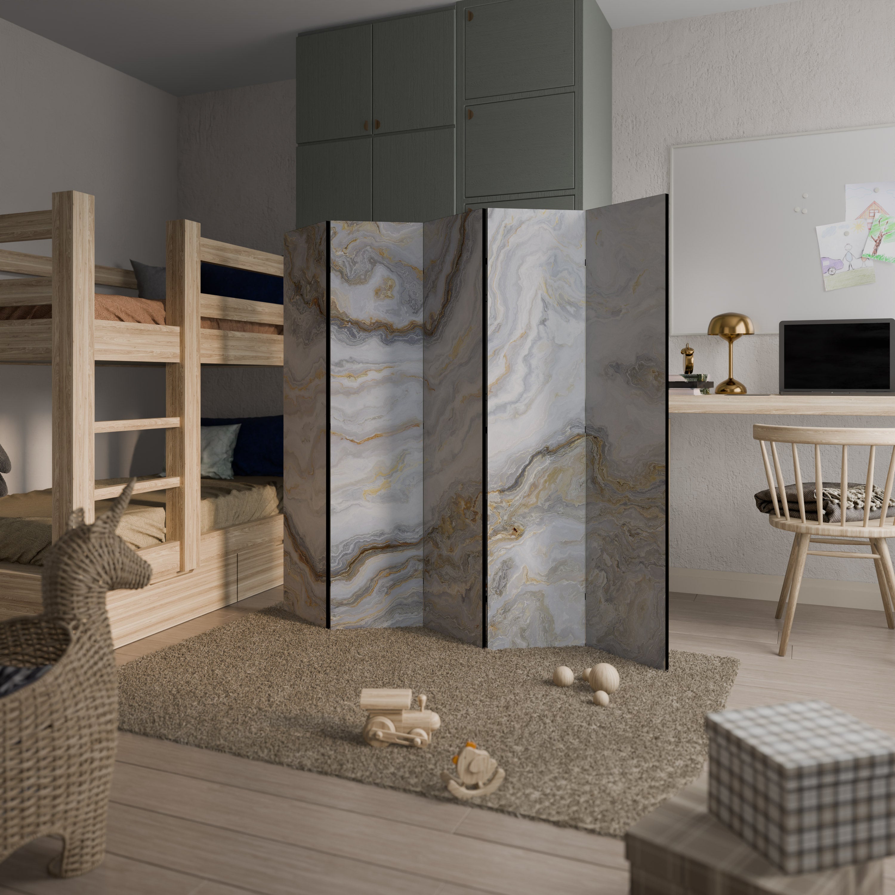 GOLDEN RIDGES 5-Panel Room Divider