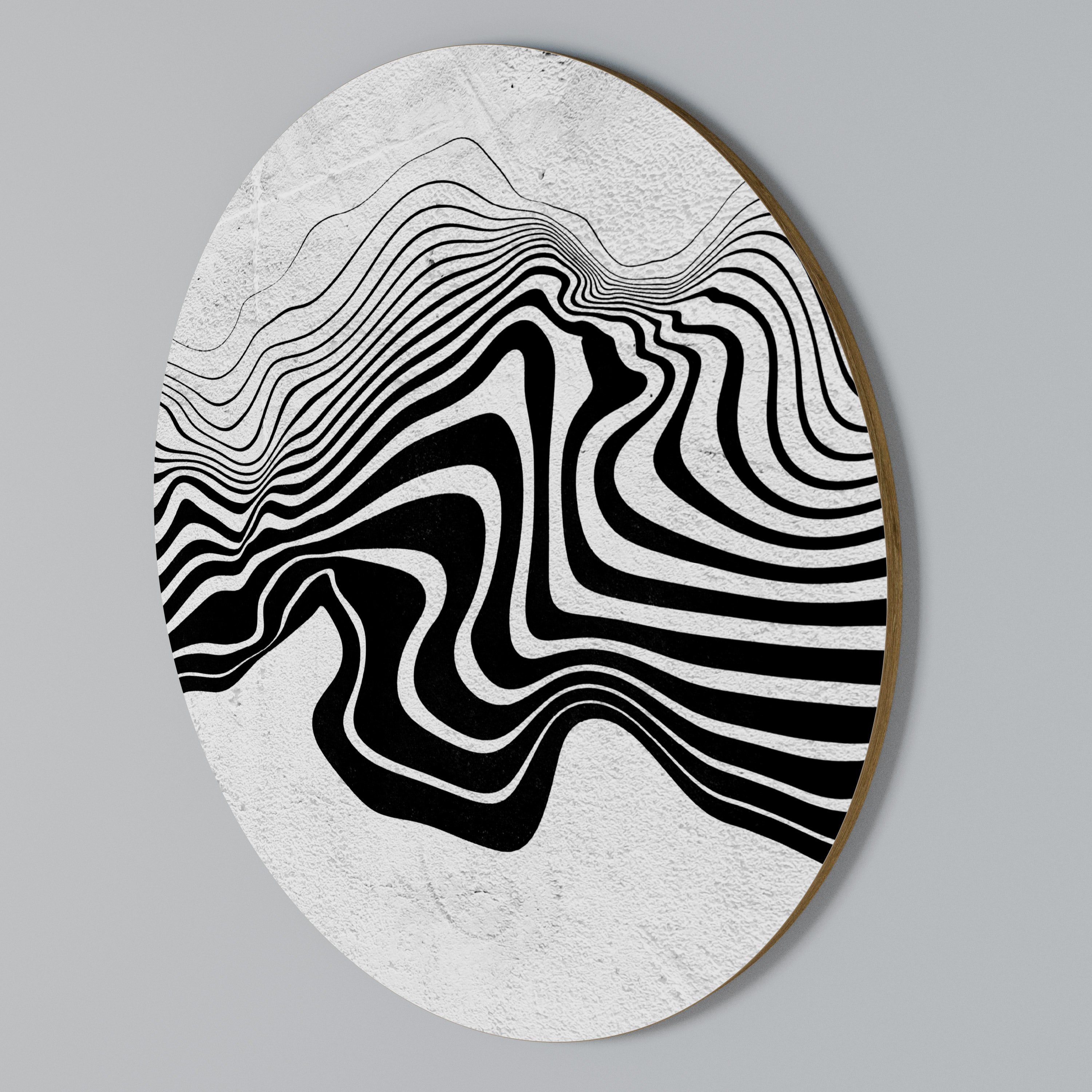 MONOCHROME MIRAGE Round Wall Art