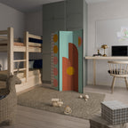 RETRO GRID 3dílný paraván