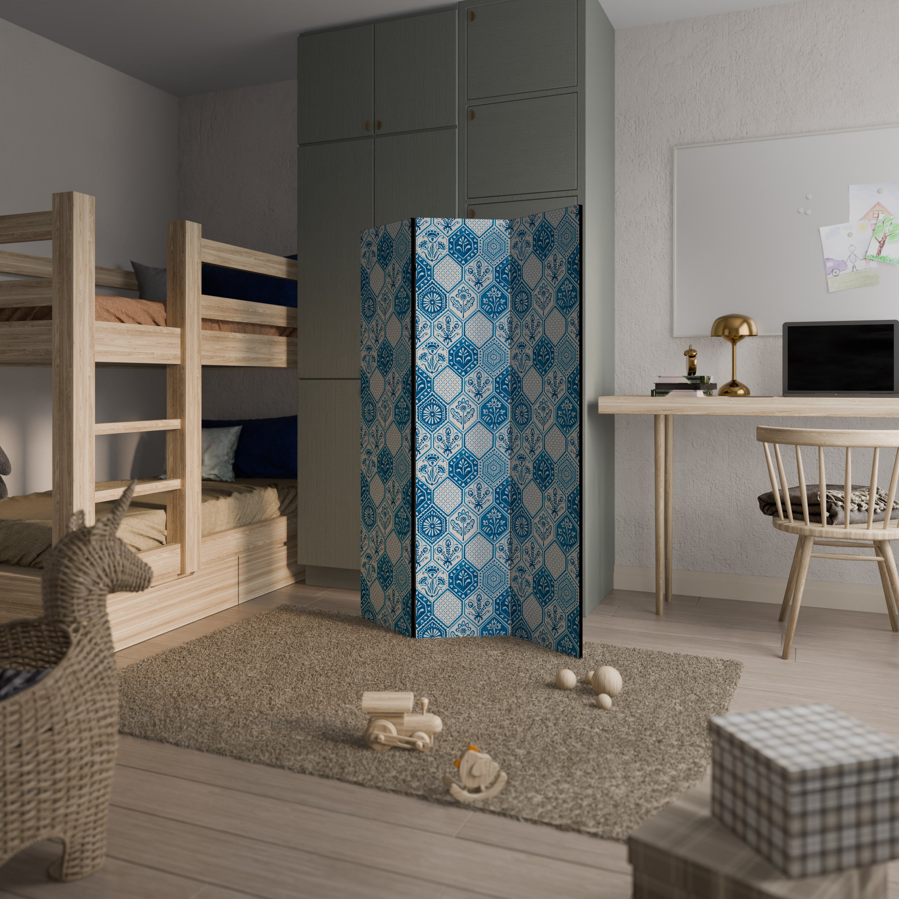 AQUATIC HEXAGON DREAM 3dílný paraván