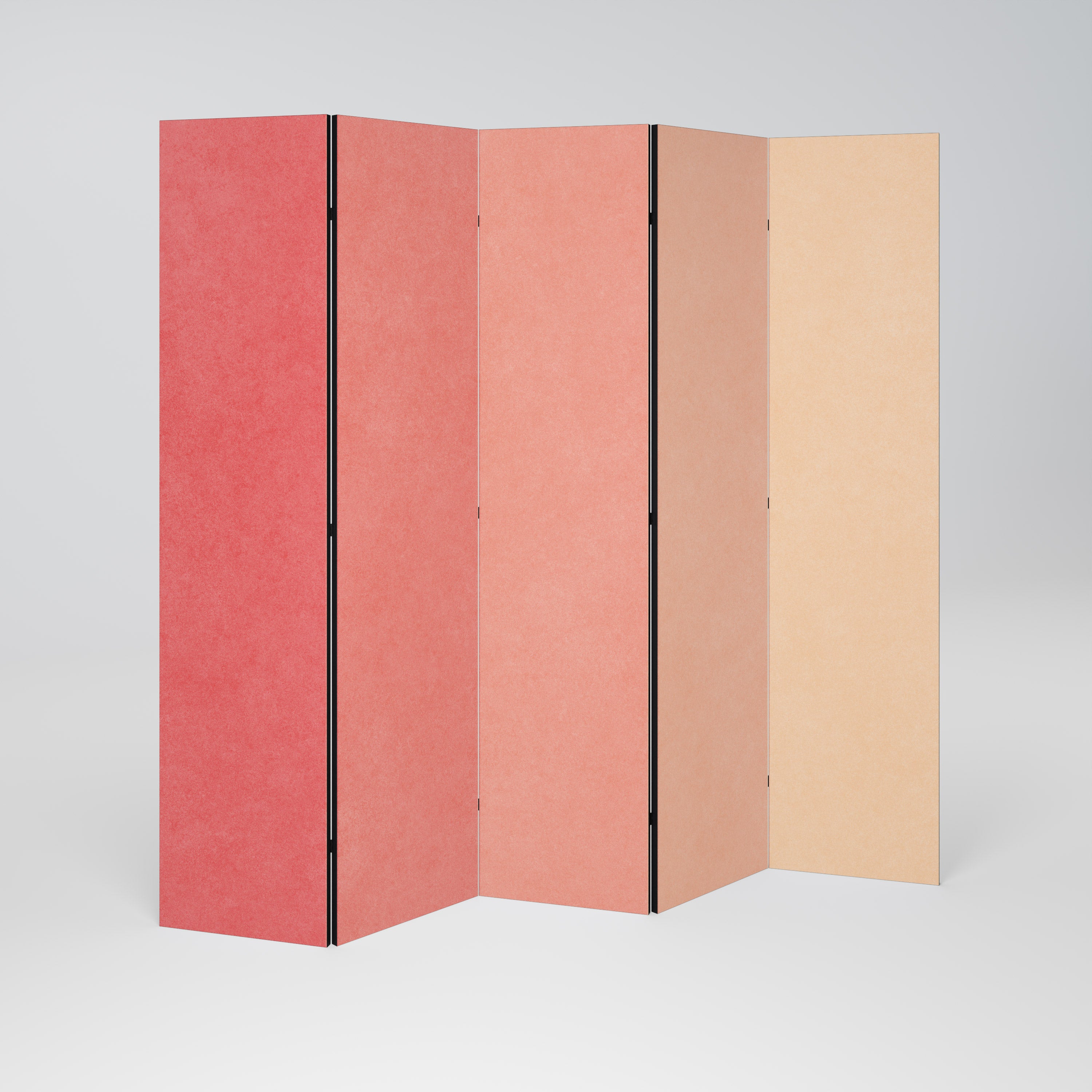 PEACH OF MY HEART 5-Panel Room Divider