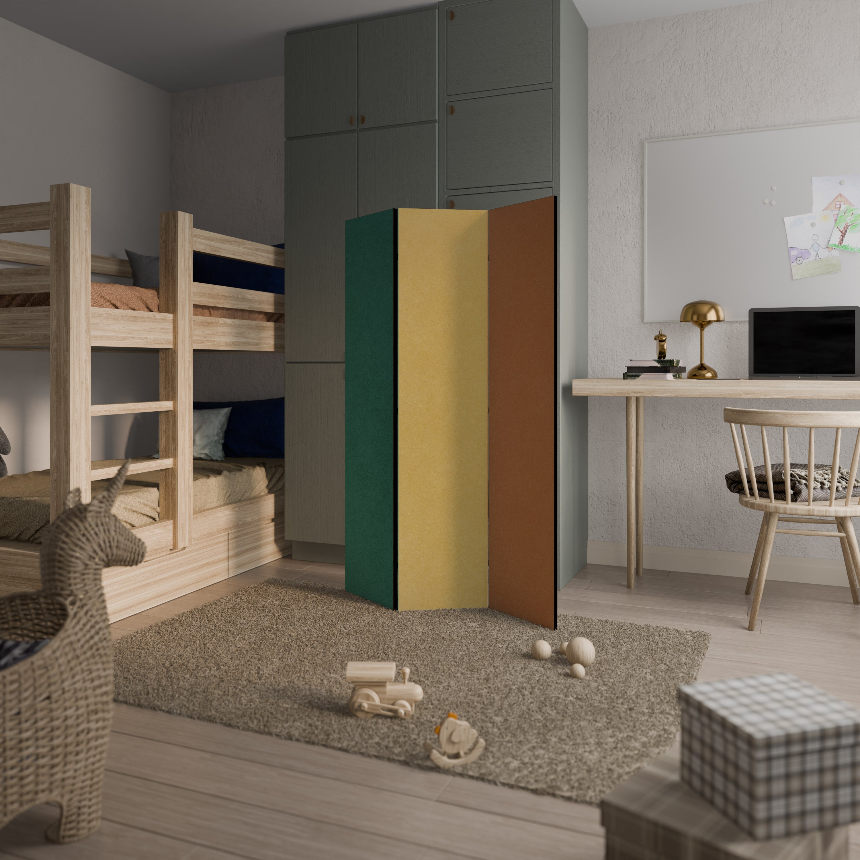 VIVA LA COLOR 3dílný paraván