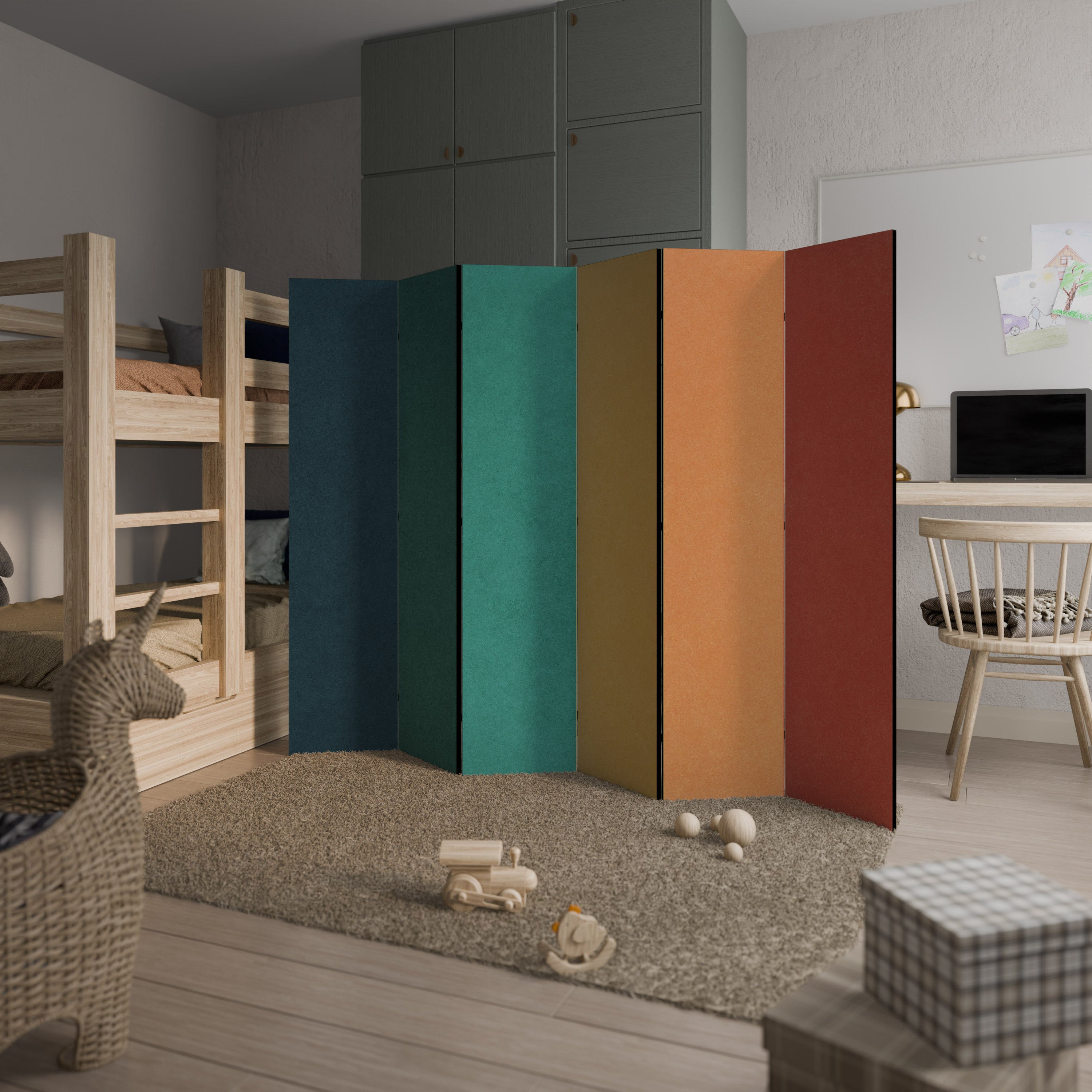 VIVA LA COLOR 6dílný paraván