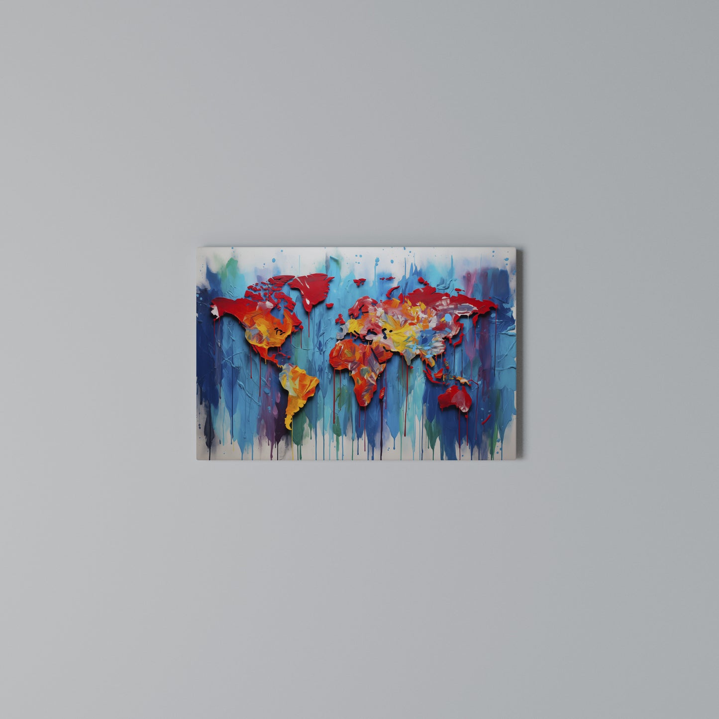 COLORFUL WORLD MAP Horizontal Canvas Print