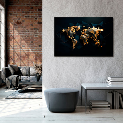 SHIMMERING WORLD SYMMETRY Horizontal Canvas Print