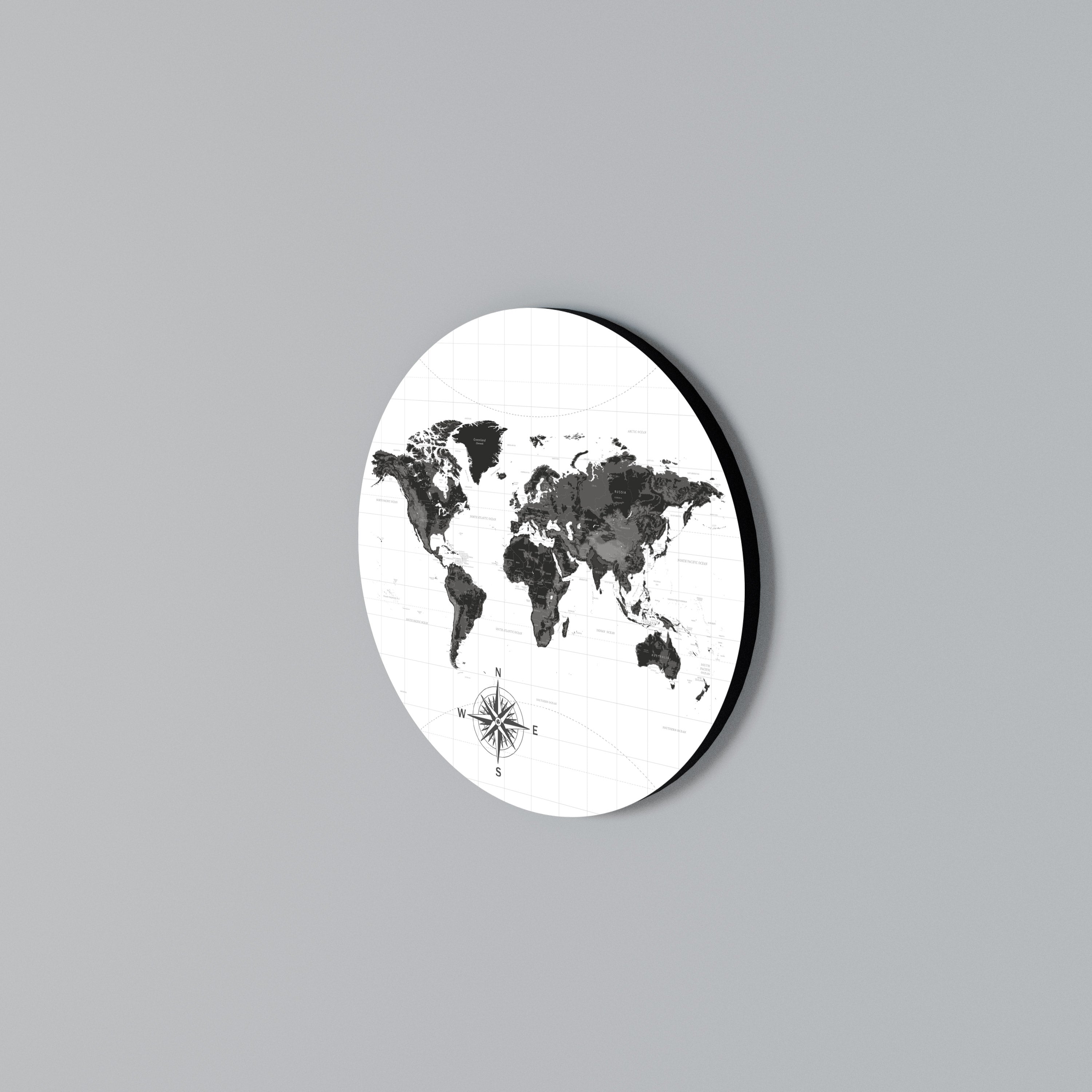GLOBAL SHADOWS Round Wall Art