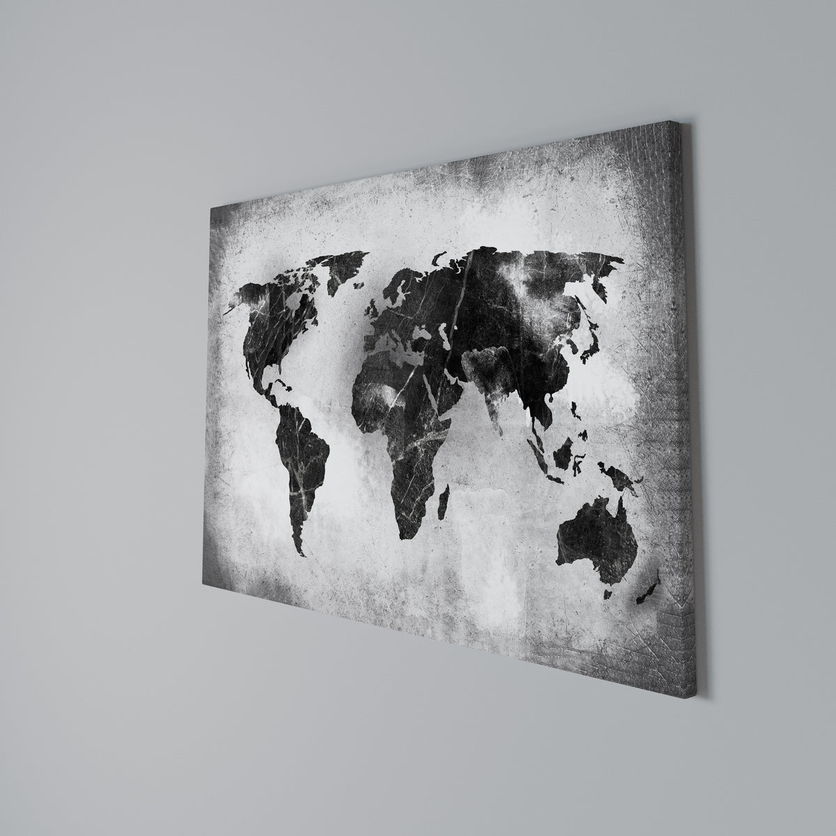 SHADOWED CONTINENTS Horizontal Canvas Print