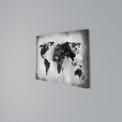 SHADOWED CONTINENTS Horizontal Canvas Print