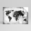 SHADOWED CONTINENTS Peel and Stick Horizontal Poster