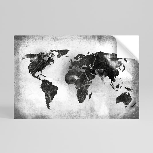 SHADOWED CONTINENTS Vodorovný samolepicí plakát