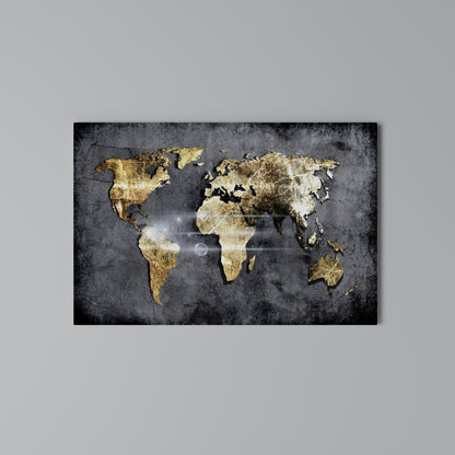 SHIMMERING EARTH MAP Horizontal Canvas Print