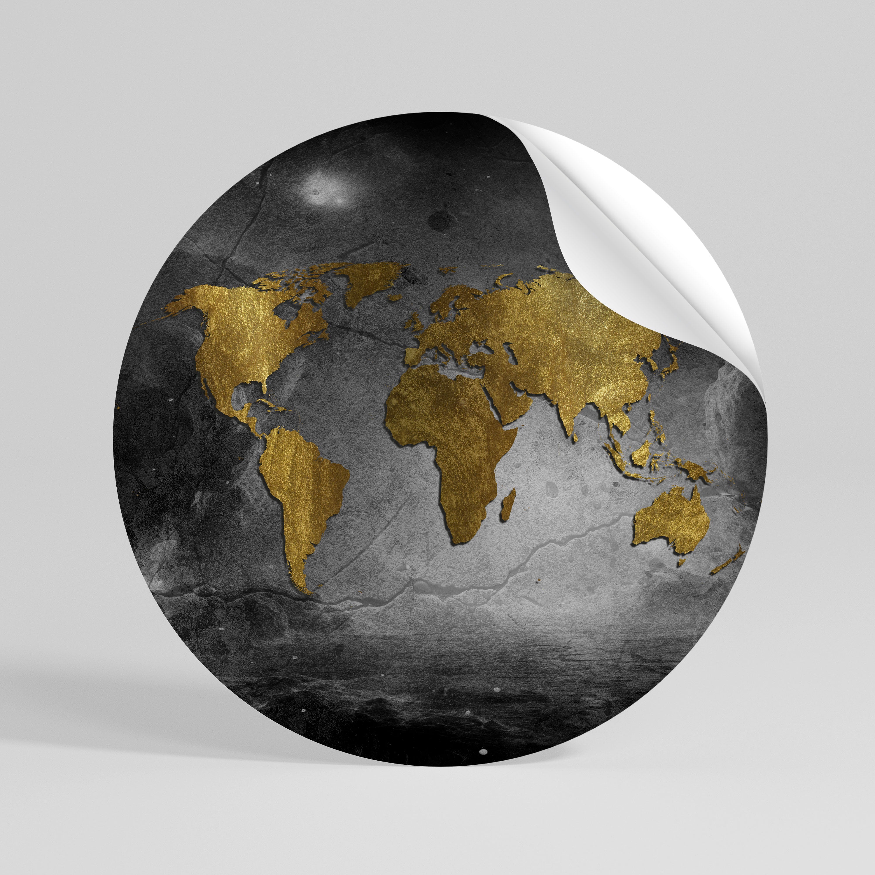 DARK WORLDVIEW Peel and Stick Round Sticker
