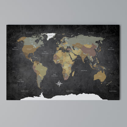 CONTINENTS OF CREATIVITY Horizontal Canvas Print