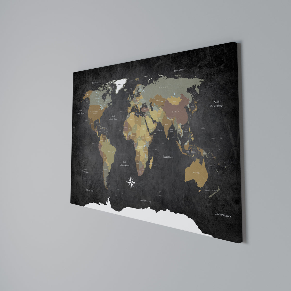 CONTINENTS OF CREATIVITY Horizontal Canvas Print