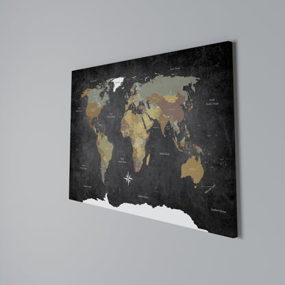 CONTINENTS OF CREATIVITY Horizontal Canvas Print