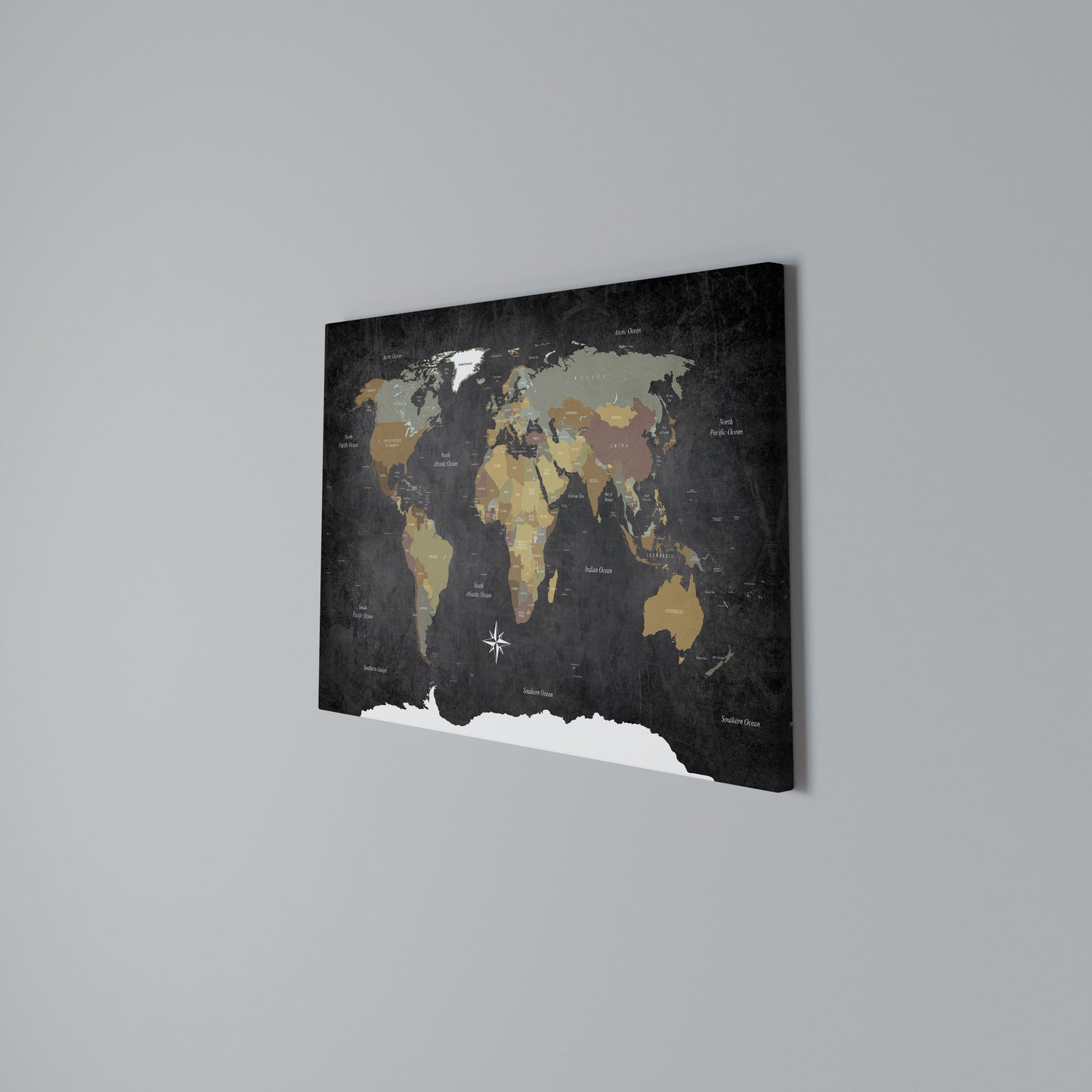 CONTINENTS OF CREATIVITY Horizontal Canvas Print