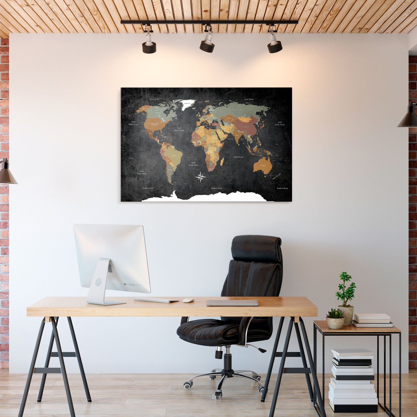 CONTINENTS OF CREATIVITY Horizontal Canvas Print
