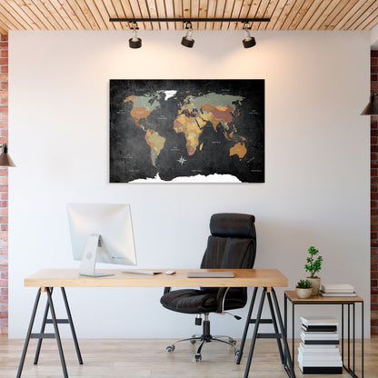 CONTINENTS OF CREATIVITY Horizontal Canvas Print