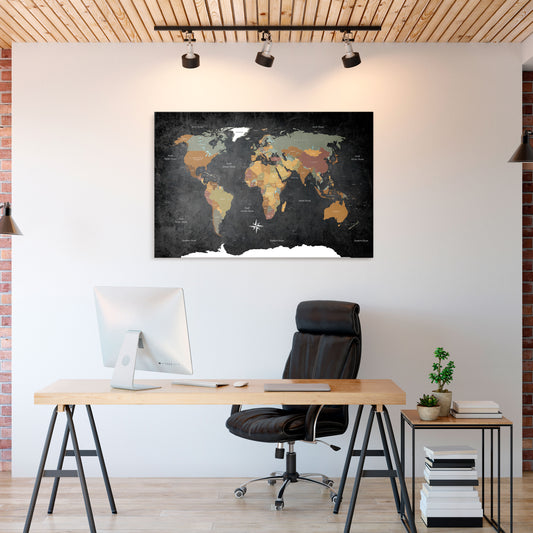 CONTINENTS OF CREATIVITY Horizontal Canvas Print