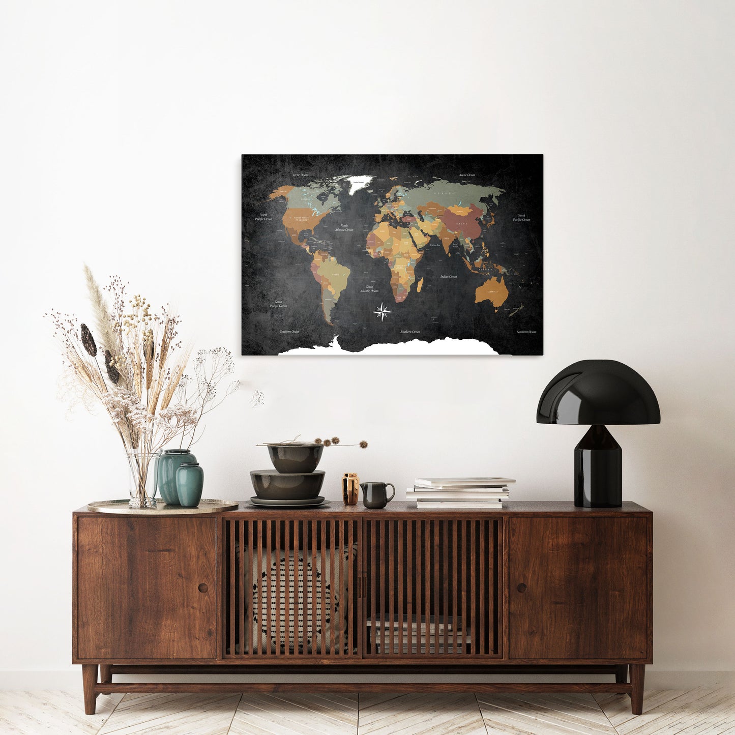 CONTINENTS OF CREATIVITY Horizontal Canvas Print